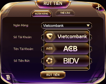 Hướng dẫn rút tiền GemWin hình thức Ngân hàng