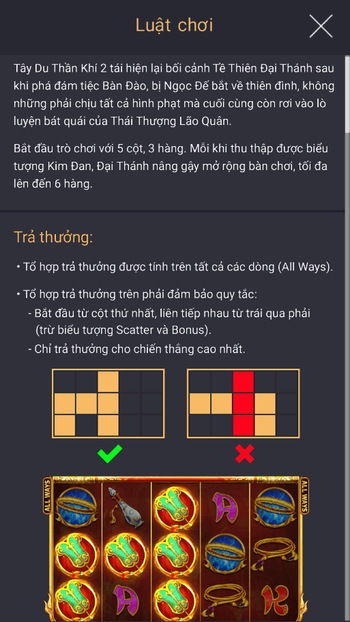Luật chơi game nổ hũ Tây Du Thần Khí